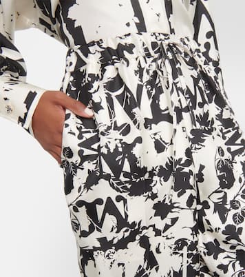 Pantalon ample Fiordo imprimé en soie | Max Mara