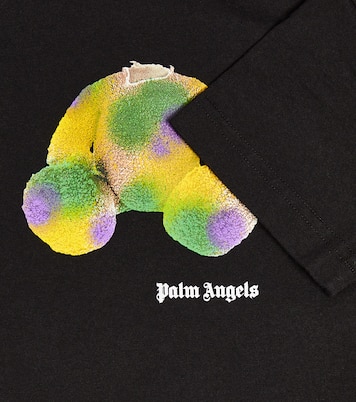 T-shirt in jersey di cotone con stampa | Palm Angels Kids