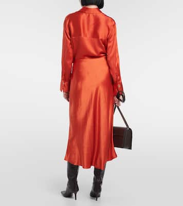 Satin midi skirt  | Vince