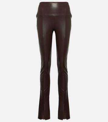 Legging évasé en cuir synthétique | Norma Kamali
