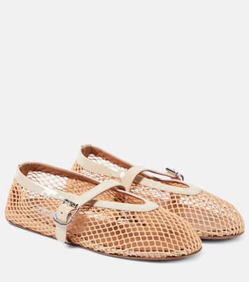 Ballerine in mesh con vernice | Alaïa
