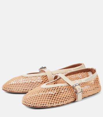 Ballerine in mesh con vernice | Alaïa