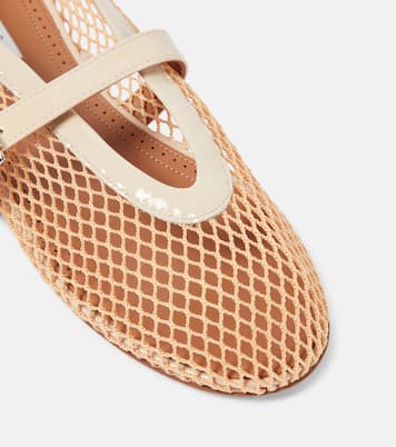Ballerine in mesh con vernice | Alaïa