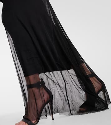Abito lungo Veiled in tulle di seta | Christopher Esber
