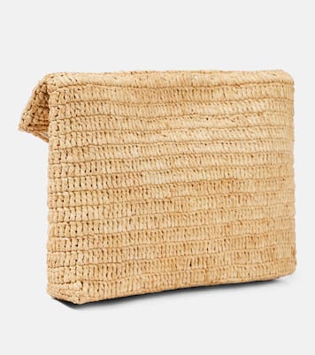 Cassandre Large raffia pouch | Saint Laurent