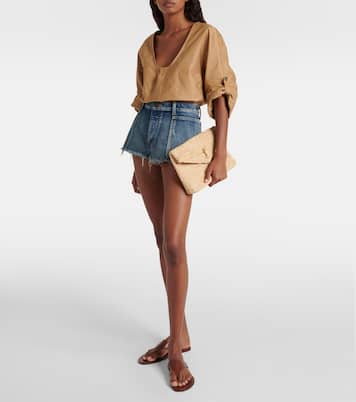 Cassandre Large raffia pouch | Saint Laurent