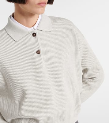 Pullover in cotone a coste | Brunello Cucinelli