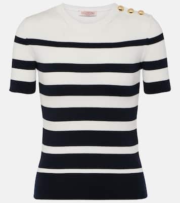 Top de algodón a rayas | Valentino