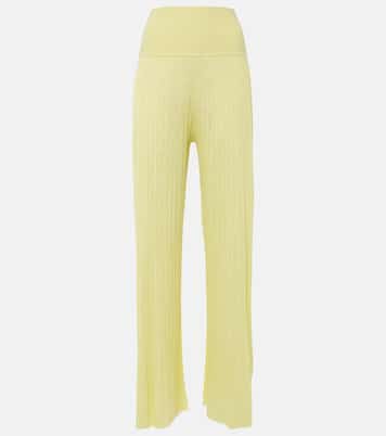 Pantaloni regular in jersey a vita alta | Alaïa