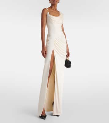 Medusa '95 draped crêpe gown | Versace