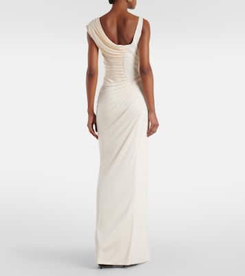 Medusa '95 draped crêpe gown | Versace