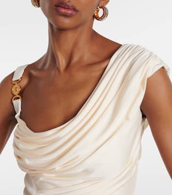 Medusa '95 draped crêpe gown | Versace