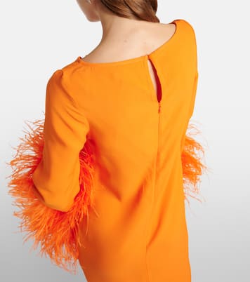 Midikleid Del Lago aus Cady mit Federn | Taller Marmo