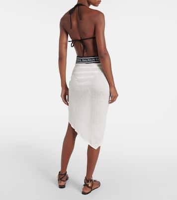 Pareo de mezcla de algodón estampado | Balmain