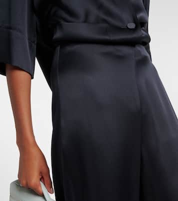Pantaloni a gambla larga Dresden in raso | Loro Piana