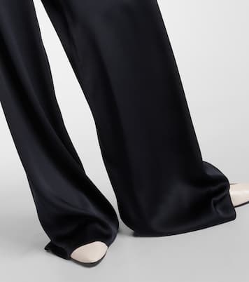 Pantaloni a gambla larga Dresden in raso | Loro Piana
