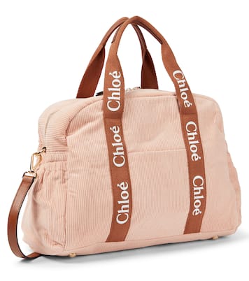 Baby corduroy changing bag and pad set | Chloé Kids