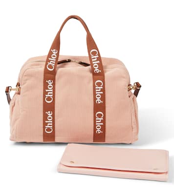 Baby corduroy changing bag and pad set | Chloé Kids