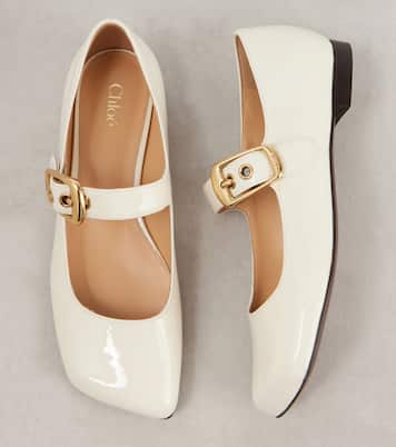 Polly leather Mary Jane flats | Chloé