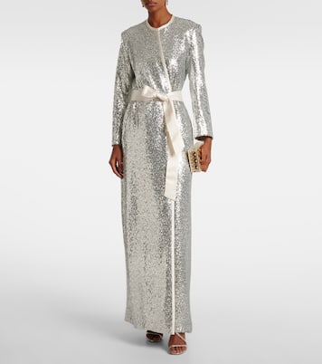 Allegra sequined wrap coat | Markarian