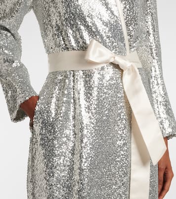 Allegra sequined wrap coat | Markarian