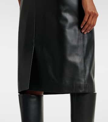 Gonna midi Lady in pelle | Nour Hammour