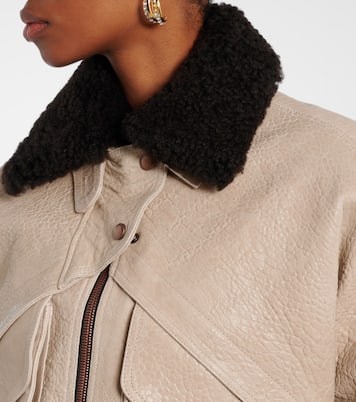 Lederjacke mit Shearling | Magda Butrym