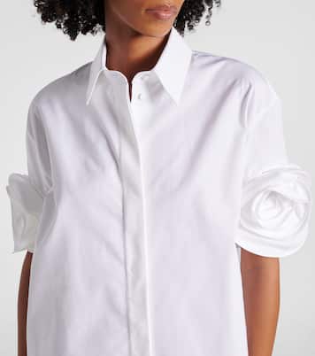 Tシャツ・カットソー VALENTINO FW24 White poplin shirt (5V0AB7654WW 001) Valentino Garavani - Logo cotton t-shirt White - The Corner