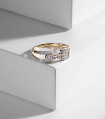Bague Harness en or 14 ct et diamants | Stone and Strand