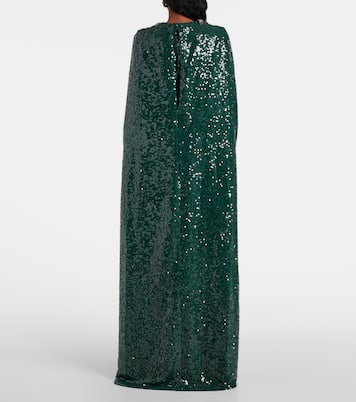 Abito lungo in georgette con paillettes | Erdem
