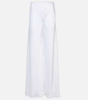 Gerade High-Rise-Hose aus Satin | Norma Kamali