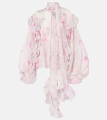 Blouse Crush à fleurs et volants | Zimmermann