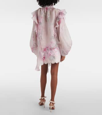 Blouse Crush à fleurs et volants | Zimmermann