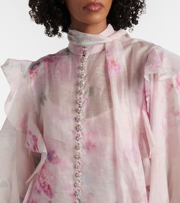 Blouse Crush à fleurs et volants | Zimmermann