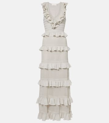 Vestido largo Crush Frilled con volantes | Zimmermann