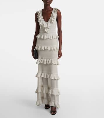 Vestido largo Crush Frilled con volantes | Zimmermann