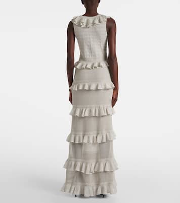 Vestido largo Crush Frilled con volantes | Zimmermann