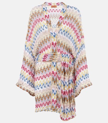 Cárdigan envolvente de croché en zigzag | Missoni