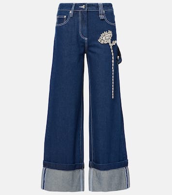 Jeans regular con cristalli | Simone Rocha