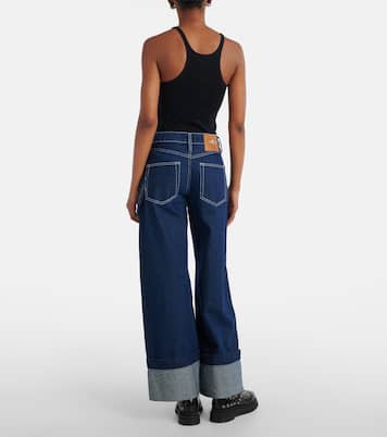 Jeans regular con cristalli | Simone Rocha