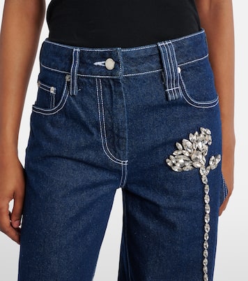 Jeans regular con cristalli | Simone Rocha