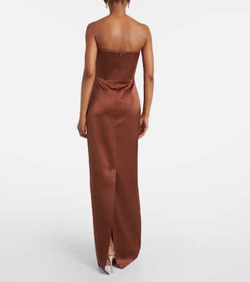 Holly bow-detail satin corset gown | The New Arrivals Ilkyaz Ozel