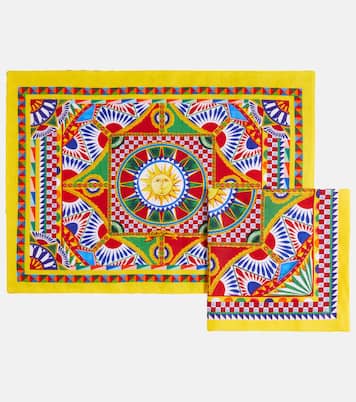 Carretto Siciliano placemat and napkin set | Dolce&Gabbana Casa