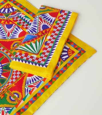 Carretto Siciliano placemat and napkin set | Dolce&Gabbana Casa