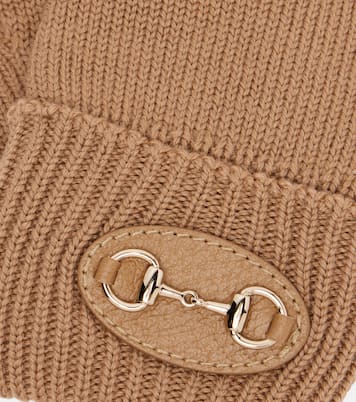 Horsebit ribbed-knit wool gloves | Gucci