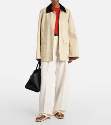 Sandalen Double T aus Veloursleder | Tory Burch