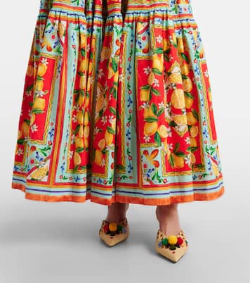 Jupe longue Taormina imprimée en coton | Dolce&Gabbana