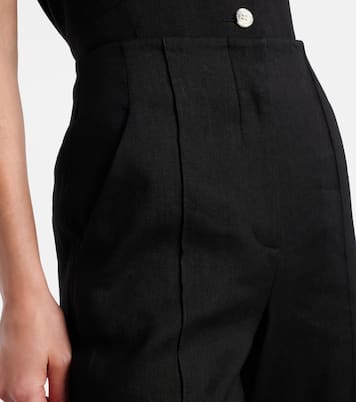Pantalones flared Komi en mezcla de lino | Veronica Beard