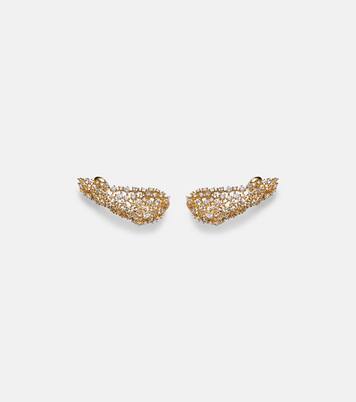 Scatter 18kt gold earrings with diamonds | Ananya