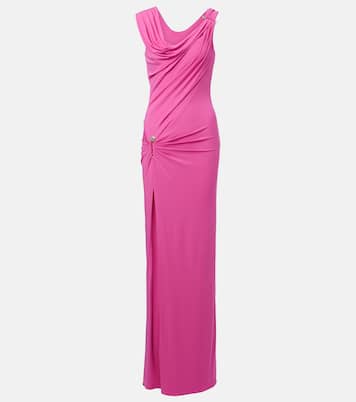 Safety Pin draped gown | Versace